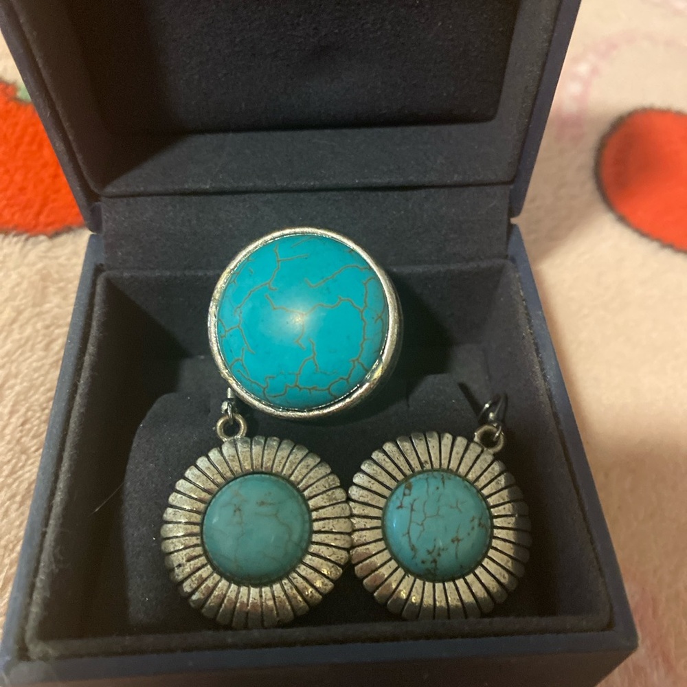 Turquoise and Silver Jewelry Set